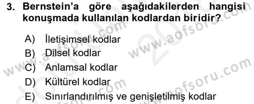 Kültürlerarası İletişim Dersi 2017 - 2018 Yılı 3 Ders Sınav Soruları 3. Soru