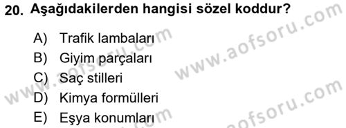 Kültürlerarası İletişim Dersi 2017 - 2018 Yılı (Vize) Ara Sınav Soruları 20. Soru