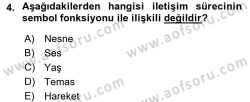 Kültürlerarası İletişim Dersi 2018 - 2019 Yılı (Vize) Ara Sınavı 4. Soru