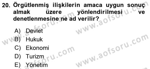 Kültürlerarası İletişim Dersi 2018 - 2019 Yılı (Final) Dönem Sonu Sınav Soruları 20. Soru