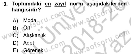 Kültürlerarası İletişim Dersi 2018 - 2019 Yılı Yaz Okulu Sınav Soruları 3. Soru