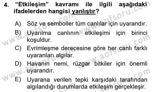 Kültürlerarası İletişim Dersi 2018 - 2019 Yılı Yaz Okulu Sınav Soruları 4. Soru