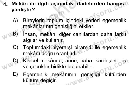 Kültürlerarası İletişim Dersi 2021 - 2022 Yılı (Final) Dönem Sonu Sınav Soruları 4. Soru