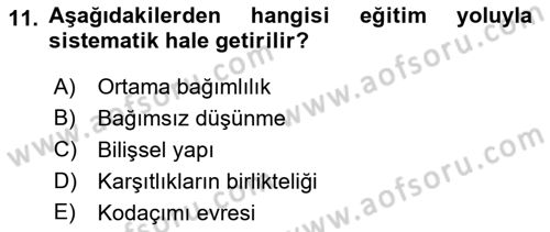 Kültürlerarası İletişim Dersi 2022 - 2023 Yılı Yaz Okulu Sınav Soruları 11. Soru