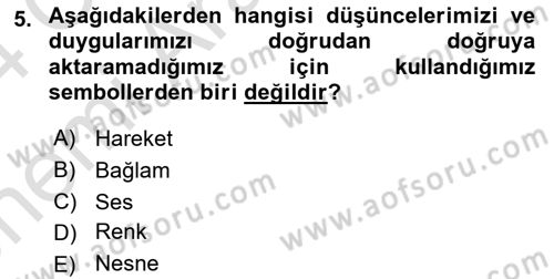 Kültürlerarası İletişim Dersi 2023 - 2024 Yılı (Vize) Ara Sınav Soruları 5. Soru