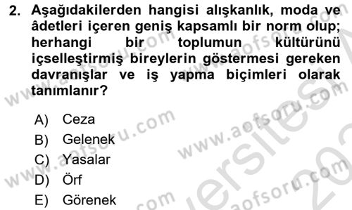 Kültürlerarası İletişim Dersi 2023 - 2024 Yılı (Final) Dönem Sonu Sınav Soruları 2. Soru