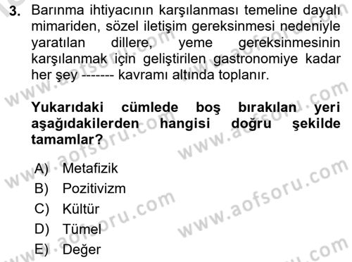 Kültürlerarası İletişim Dersi 2023 - 2024 Yılı Yaz Okulu Sınav Soruları 3. Soru