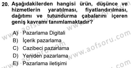 Kültürlerarası İletişim Dersi 2024 - 2025 Yılı (Final) Dönem Sonu Sınav Soruları 20. Soru