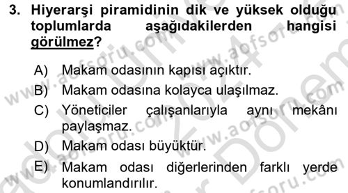 Kültürlerarası İletişim Dersi 2024 - 2025 Yılı (Final) Dönem Sonu Sınav Soruları 3. Soru