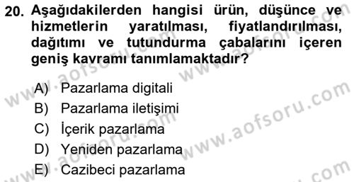 Kültürlerarası İletişim Dersi 2024 - 2025 Yılı Yaz Okulu Sınav Soruları 20. Soru