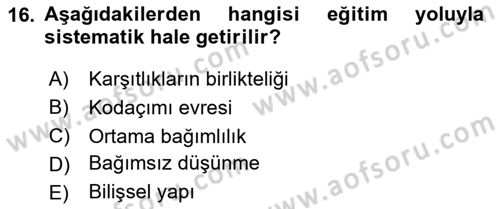Kültürlerarası İletişim Dersi 2025 - 2026 Yılı (Vize) Ara Sınav Soruları 16. Soru
