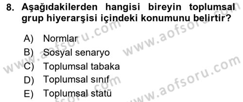 Kültürlerarası İletişim Dersi 2025 - 2026 Yılı (Vize) Ara Sınav Soruları 8. Soru