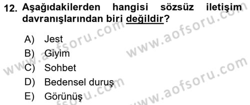 Kültürlerarası İletişim Dersi 2025 - 2026 Yılı (Final) Dönem Sonu Sınav Soruları 12. Soru