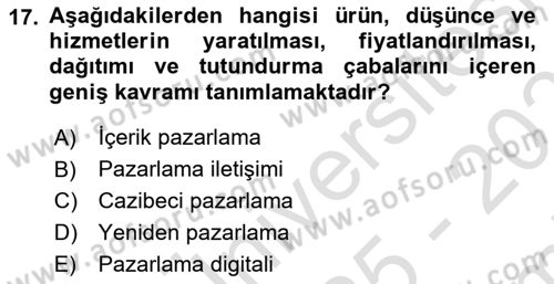 Kültürlerarası İletişim Dersi 2025 - 2026 Yılı (Final) Dönem Sonu Sınav Soruları 17. Soru