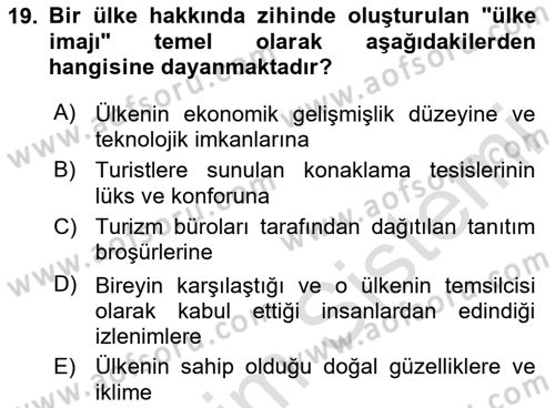 Kültürlerarası İletişim Dersi 2025 - 2026 Yılı Yaz Okulu Sınav Soruları 19. Soru