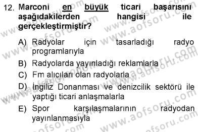Toplum ve İletişim Dersi Ara Sınavı Deneme Sınav Soruları 12. Soru