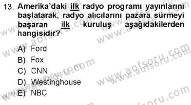 Toplum ve İletişim Dersi Ara Sınavı Deneme Sınav Soruları 13. Soru