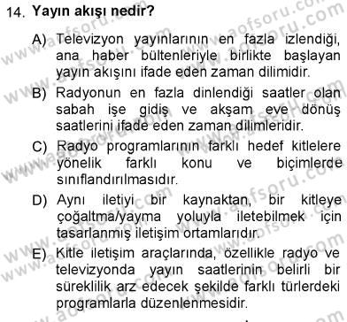 Toplum ve İletişim Dersi Ara Sınavı Deneme Sınav Soruları 14. Soru