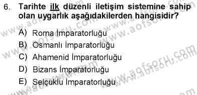 Toplum ve İletişim Dersi Ara Sınavı Deneme Sınav Soruları 6. Soru