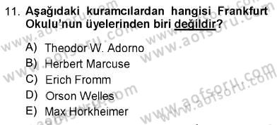 Toplum ve İletişim Dersi 2012 - 2013 Yılı (Final) Dönem Sonu Sınav Soruları 11. Soru