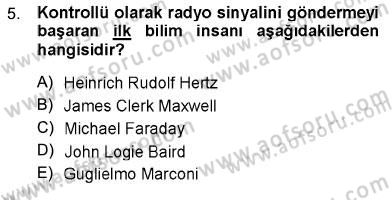 Toplum ve İletişim Dersi 2012 - 2013 Yılı (Final) Dönem Sonu Sınav Soruları 5. Soru