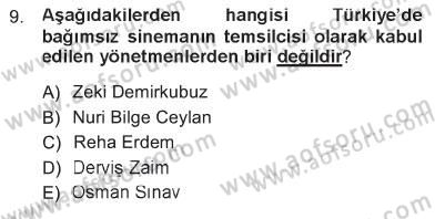 Toplum ve İletişim Dersi 2012 - 2013 Yılı Tek Ders Sınavı 9. Soru