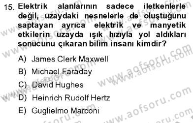 Toplum ve İletişim Dersi 2013 - 2014 Yılı (Vize) Ara Sınav Soruları 15. Soru