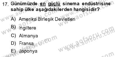 Toplum ve İletişim Dersi 2013 - 2014 Yılı (Vize) Ara Sınav Soruları 17. Soru