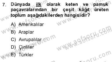 Toplum ve İletişim Dersi 2013 - 2014 Yılı (Vize) Ara Sınav Soruları 7. Soru