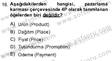 Toplum ve İletişim Dersi 2013 - 2014 Yılı (Final) Dönem Sonu Sınav Soruları 16. Soru