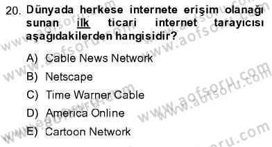 Toplum ve İletişim Dersi 2013 - 2014 Yılı (Final) Dönem Sonu Sınav Soruları 20. Soru