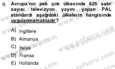 Toplum ve İletişim Dersi 2013 - 2014 Yılı (Final) Dönem Sonu Sınav Soruları 9. Soru