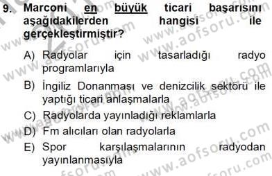 Toplum ve İletişim Dersi 2013 - 2014 Yılı Tek Ders Sınav Soruları 9. Soru