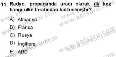 Toplum ve İletişim Dersi 2014 - 2015 Yılı (Vize) Ara Sınavı 11. Soru