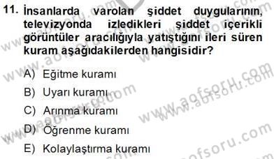Toplum ve İletişim Dersi 2014 - 2015 Yılı (Final) Dönem Sonu Sınav Soruları 11. Soru