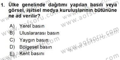 Toplum ve İletişim Dersi 2015 - 2016 Yılı (Final) Dönem Sonu Sınav Soruları 1. Soru