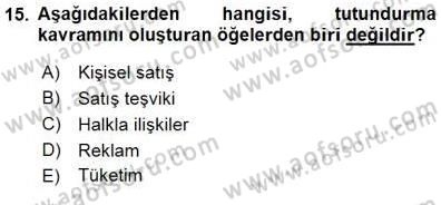 Toplum ve İletişim Dersi 2015 - 2016 Yılı (Final) Dönem Sonu Sınav Soruları 15. Soru