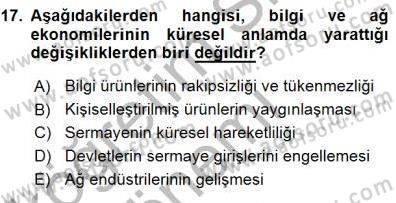 Toplum ve İletişim Dersi 2015 - 2016 Yılı (Final) Dönem Sonu Sınav Soruları 17. Soru