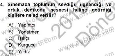 Toplum ve İletişim Dersi 2015 - 2016 Yılı (Final) Dönem Sonu Sınav Soruları 4. Soru