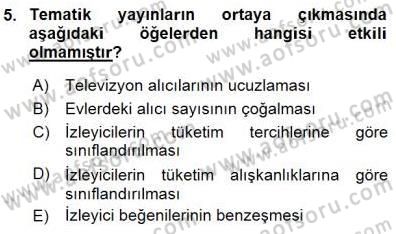 Toplum ve İletişim Dersi 2015 - 2016 Yılı (Final) Dönem Sonu Sınav Soruları 5. Soru