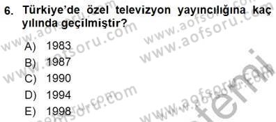 Toplum ve İletişim Dersi 2015 - 2016 Yılı (Final) Dönem Sonu Sınav Soruları 6. Soru