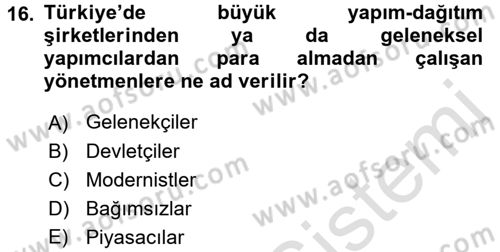 Toplum ve İletişim Dersi Ara Sınavı Deneme Sınav Soruları 16. Soru