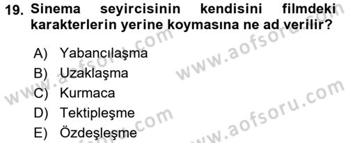 Toplum ve İletişim Dersi Ara Sınavı Deneme Sınav Soruları 19. Soru
