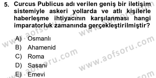 Toplum ve İletişim Dersi Ara Sınavı Deneme Sınav Soruları 5. Soru