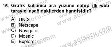 Dijital İletişim ve Yeni Medya Dersi 2012 - 2013 Yılı (Vize) Ara Sınavı 15. Soru