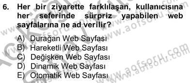 Dijital İletişim ve Yeni Medya Dersi 2012 - 2013 Yılı (Vize) Ara Sınav Soruları 6. Soru