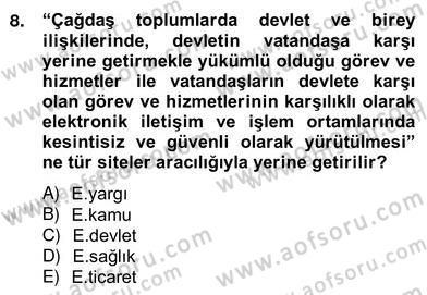Dijital İletişim ve Yeni Medya Dersi 2012 - 2013 Yılı (Vize) Ara Sınav Soruları 8. Soru