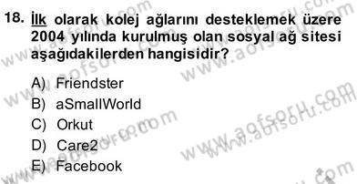 Dijital İletişim ve Yeni Medya Dersi 2013 - 2014 Yılı (Vize) Ara Sınav Soruları 18. Soru