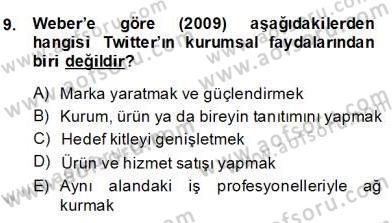 Dijital İletişim ve Yeni Medya Dersi 2013 - 2014 Yılı (Final) Dönem Sonu Sınav Soruları 9. Soru