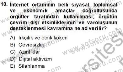 Dijital İletişim ve Yeni Medya Dersi 2013 - 2014 Yılı Tek Ders Sınav Soruları 10. Soru